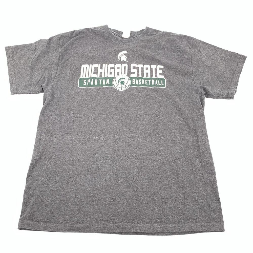 Vintage Y2K Michigan State University Spartan Basketball Short Sleeve T-Shirt XL